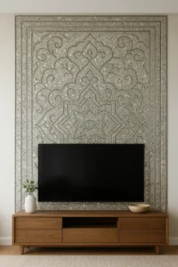 آینه کاری پشت تلویزیون